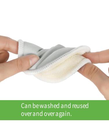 Haakaa All-Day Reusable Nursing Pad Set - 8 Washable Bamboo Breast Pads for Leakproof Breastfeeding Perfect for Pumping & Postpartum Care - Includes Laundry Bag - Buy Online on GoSupps.com