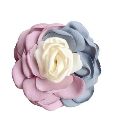 Sweet Rose Flower Hair Claws Set - 2PCS Pink & Pink Blue | Women's Hair Accessories - Buy Online on GoSupps.com