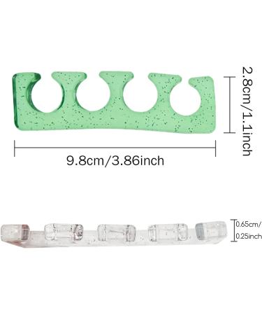 Gel Toe Separator 4PCS for Nail Varnish, Green & Translucent Toe Dividers/Spacers - Nail Art Pedicure Manicure Accessories - Buy Online on GoSupps.com