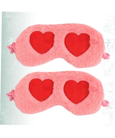 FRCOLOR Cartoon Heart Pattern Eye Mask - 2pcs Cute Sleep Mask & Makeup Pans | Funny Blindfold & Ice Bag for Women - Buy Online on GoSupps.com