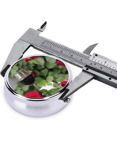 Mini Round Pill Box with Candles & Red Rose Wine Design - 3 Compartment Travel Organizer for Home & Office - Buy Online on GoSupps.com