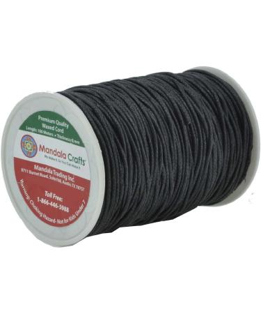 Black Waxed Cord for Jewelry Making - 2mm, 109 Yds - Mandala Crafts - Buy Online on GoSupps.com