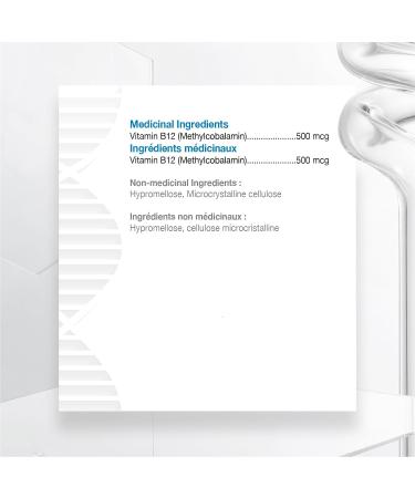 Biogenique Vitamin B12 - as Methylcobalamin Supports Energy Metabolism Nervous System Health Blood Cell Function and Methylation - 30 capsules Vitamin B12 Pharmaceutical grade Vegan Made in Canada - Buy Online on GoSupps.com