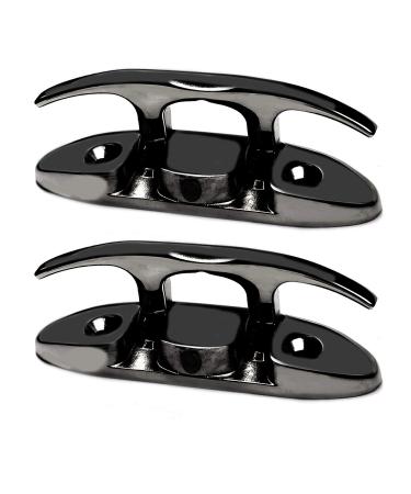 MIZUGIWA 4-1/2" Folding Cleat Black Marine Stainless Steel Boat Cleat Flip Up Dock Cleat Black, 4 1/2 INCH - 2PCS - Buy Online on GoSupps.com