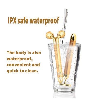 NUOMAN 2 in 1 Electric Face Massager Roller Golden 3D Roller and T Shape Facial Roller Massager Kit - Buy Online on GoSupps.com