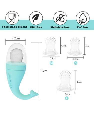 Universe Silicone Baby Food Feeder (2 Pack with 4 Additional Silicone Sacs) BPA-Free Food Grade Silicone Fruit Feeder & Mesh Teethers for Babies - Buy Online on GoSupps.com
