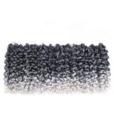 Short 10 inch Grey Curly Crochet Hair for Black Women - Water Wave Ocean Wave Gogo Curl Crochet Braids (TGREY) - Buy Online on GoSupps.com