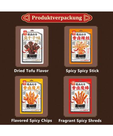 Buy McKona Spicy Latiao 62g - Gluten-Free Hot & Spicy Chinese Snack Sticks - Perfect for Office Snacking (5 PCs) - Buy Online on GoSupps.com