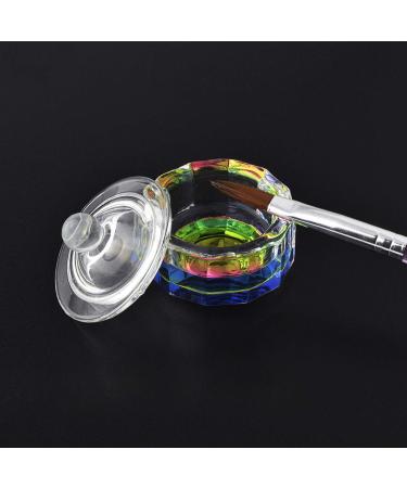 Rainbow Dodecagon Acrylic Nail Art Dappen Dish with Cap Lid - NAPB019 - Buy Online on GoSupps.com