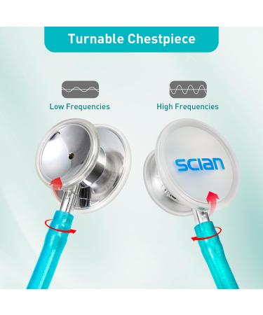 Buy SCIAN Dual Head Stethoscope for Nurses & Doctors - Classic Stainless Steel Medical Supplies with Carrying Bag - Pearlescent Green - Ship Worldwide - Buy Online on GoSupps.com