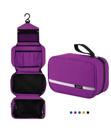 homchen Hanging Travel Toiletry Bag Waterproof Folding Portable Cosmetic Bag Wash Bag for Men and Women (Purple M) M Purple