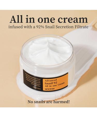 Snail Mucin 92% Moisturizer | Advanced All in One Cream for Anti-Aging & Hydration | Unisex Daily Facial Moisturizer - Buy Online on GoSupps.com