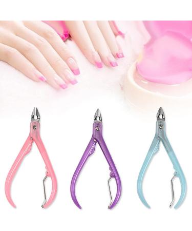 Pink Nail Clipper Cuticle Trimmer Cuticle Nippers Professional Stainless Steel Cuticle Cutter Clipper Durable Pedicure Manicure Tools for Fingernails and Toenails Foot Hand and Nail Care - Buy Online on GoSupps.com