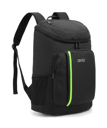 TOURIT Cooler Backpack 30 Cans Lightweight Insulated Backpack Cooler Leak-Proof 01-Black