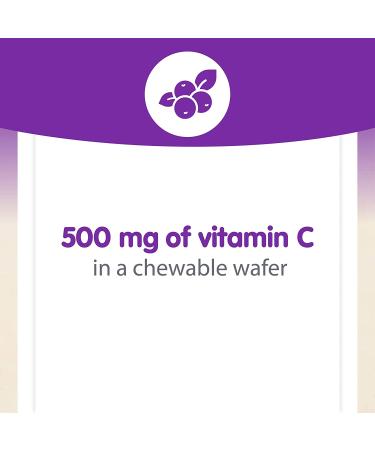 Natural Factors Vitamin C Chewable Wafers - 100% Natural Blueberry, Raspberry & Boysenberry - 500 mg, 180 Count - Buy Online on GoSupps.com