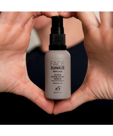 Face Junkie Super Hydrating Serum for Face Hydrating to Target Fine Lines and Wrinkles Vegan All Skin Types 30ml - Buy Online on GoSupps.com