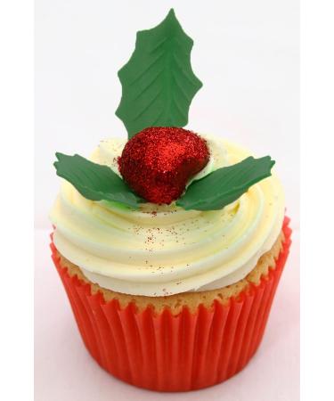 36 Edible Holly Leaves- Christmas Edible Cake Decorations