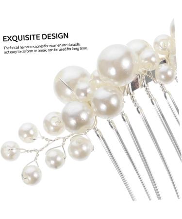 Mikinona 1 Set Bride Headpiece Wedding Hairpin Bride Hair Comb Wedding Hair Accessories for Brides Pearl Hair Pin Hair Comb for Girl Headpieces for Wedding Pearl Hair Combs - Buy Online on GoSupps.com