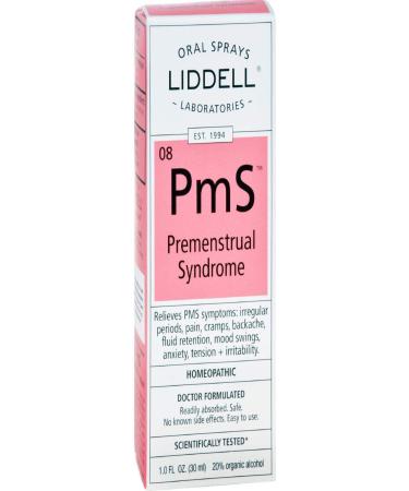 Liddell PMS - Natural Homeopathic Oral Spray - May Help with Issues associated with Period Muscle Discomfort Mood Swings Back Discomfort and Anxiousness - 1.0 fl. Oz