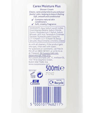 Carex Shower Gel Moisture 500ml - Buy Online on GoSupps.com