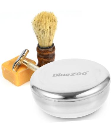Dressoos Premium Razor Kit - Stainless Steel Beard Care Set for Men with Shaving Brush Soap Foam Shell & Smooth Cup - Perfect Shaving Experience - Buy Online on GoSupps.com