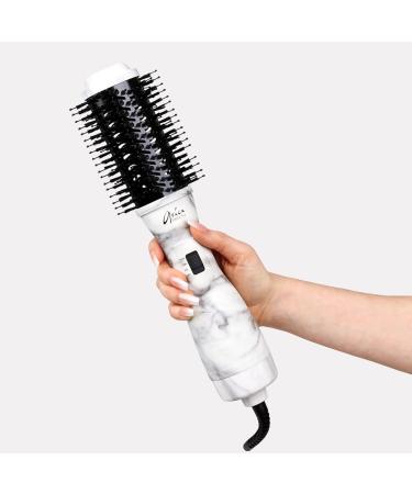Aria Beauty Blowdry Brush - Blow Dryer with Adjustable Heat/Speed Settings - Dual-Bristle Design for Smoothness and Volume - Grey Marble - 1 pc - Buy Online on GoSupps.com