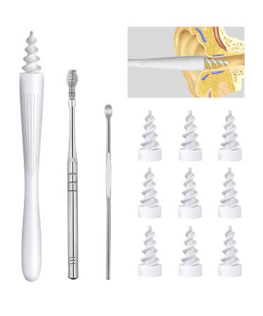 3 in 1 Ear Wax Removal Tool, 2022 Q-Grips Ear Wax Remover with 9 Reusable and Washable Replacement Soft Silicone Tips for Deep Cleaner Earwax, Ear Wax Removal Kit Contains 3 Types of Ear Cleaner Tools Bronze
