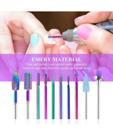 10 Pieces Nail Mill Bits Professional Remove Gel Cuticle Diamond Tungsten Carbide Nail Drill Tools Cuticle Remover Bits Cuticle Manicure Nail Polishing Tools Kit for Manicure Pedicure - Buy Online on GoSupps.com