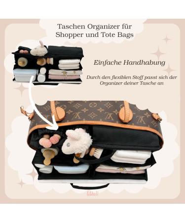 Lilibell Classic Black Diaper Bag - Stylish & Functional Baby Bag Water-Repellent Washable Organizer for Moms & Dads - Buy Online on GoSupps.com