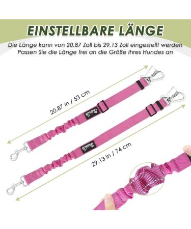 Slowton Dog Harness with Safety Belt for Car - Breathable Light Pink Dog Seat Belt - Includes 2 Carabin Hooks for Secure Attachment (Size L) - Buy Online on GoSupps.com