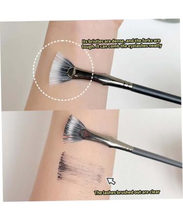 2Pcs Angled Mascara Fan Brush Set for Lashes - Eyelash Makeup Brushes for Perfect Application - Buy Online on GoSupps.com