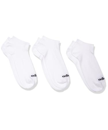 adidas Unisex Kids Thin Linear Low-cut Socks 3 Pairs Socks 27-30 White/Black