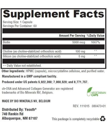 Yeouth Regenotin Collagen Generator - 60 Veggie Capsules for Youthful Skin - Buy Online on GoSupps.com