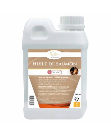 PRINCE EQUIN - Salmon oil - Horse nutritional supplement - 1 L bottle - Horse immunity - Beauty and shine of hair - Cardiovascular health - French brand