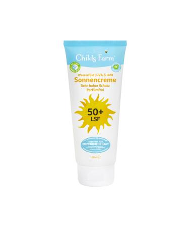 Child's farm sunscreen for children and babies very high protection with SPF 50+ waterproof UVA and UVB protection 100ml |Suitable for dry sensitive or also prone to eczema