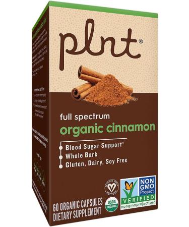 Organic Cinnamon a" Full Spectrum a" Blood Sugar Support (60 Organic Capsules) - Buy Online on GoSupps.com