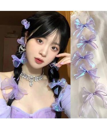 Mesh Yarn Bowknot Hair Clip Elegant Sweet Butterfly Bow Hair Barrettes Hair Bow Headpieces Hair Accessories for Women Apricot - Buy Online on GoSupps.com