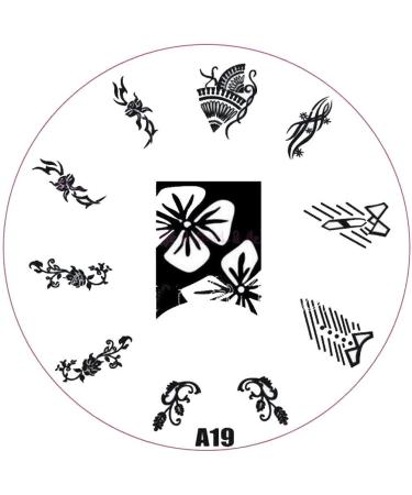 ++SPECIAL ITEM++ Stamping stencil A-Series: A19 Flower Tie