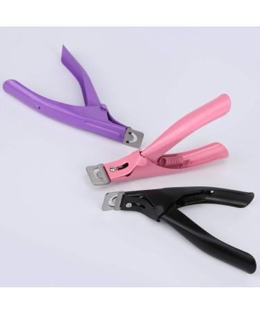 MWOOT 3 Pieces False Nails Clipper Artificial Fake Nail Tips Cutter Stainless Steel Rustproof Nail Catcher Kit Trimmer Manicure Pedicure Tool for Gel Acrylic Nail - Buy Online on GoSupps.com