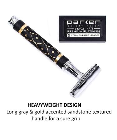 Parker Safety Razor 65R Super Heavyweight Double Edge Safety Razor - Includes 5 Blades | International Shipping Available - Buy Online on GoSupps.com