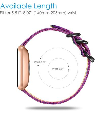 Fintie Soft Nylon Replacement Band for Fitbit Versa 2/Versa/Versa Lite - Colorful Wristband Accessory for Fitbit Versa Smart Watch - Buy Online on GoSupps.com