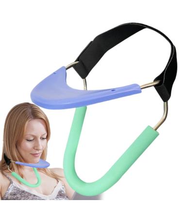 Rianpesn Adjustable neck support - soft cervical vertebrae for home use highly elastic - ergonomic naked breathable 2 colors for offices students schools classrooms blue