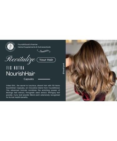 FounditGood FiG Nutra NourishHair Capsules | Comprehensive Hair Care with Moringa, Fenugreek, Bhringraj & Curry Leaf | Hair Vitality Booster with Herbal Extracts | 60 Veg Capsules - Buy Online on GoSupps.com