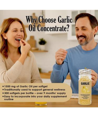 NCB NCB TECHNOLOGY Garlic Oil Softgels 1500mg Equivalent Supports Heart & Circulatory Health 300 Softgels by Nu-Health - Buy Online on GoSupps.com