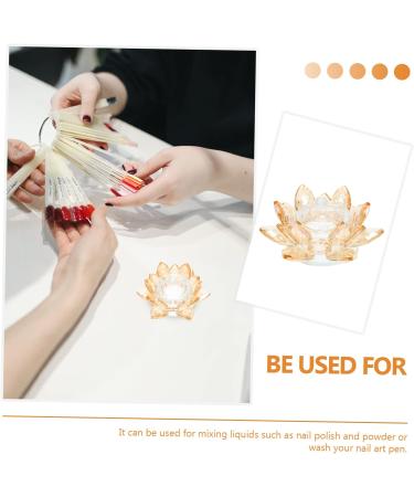 Ipetboom Nail Art Crystal Cup Glass Terrarium with Lid Pink Bow Headband Girls Glass Tumbler with Lid Nail Art Tool Glass Mug with Lid Crystal Nail Art Bowl Mixing Cup Manicure - Buy Online on GoSupps.com