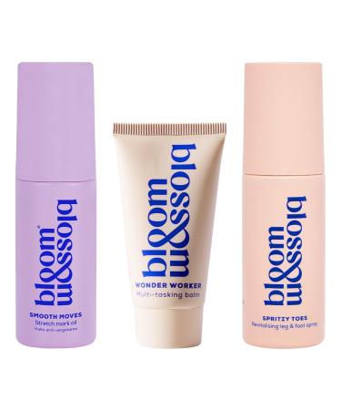 Bloom & Blossom - You've Got This Mama Maternity Gift Set 3-Piece Self-Care Kit for Expecting & New Moms with Stretch Mark Oil Foot Spray Multi-Tasking Balm - Baby Shower Maternity & New Mom Gift