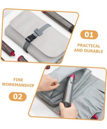 Baluue 4pcs Multifunctional Storage Bag Travel Pouch for Hair Styling Tools Folding Comb Men Leather Grey 69X35CMx4pcs Greyx4pcs - Buy Online on GoSupps.com