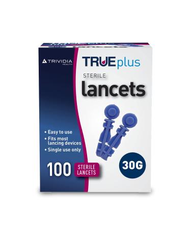 TRUEplus Single-Use Sterile Lancets 30 Gauge 100-Pieces Colourless