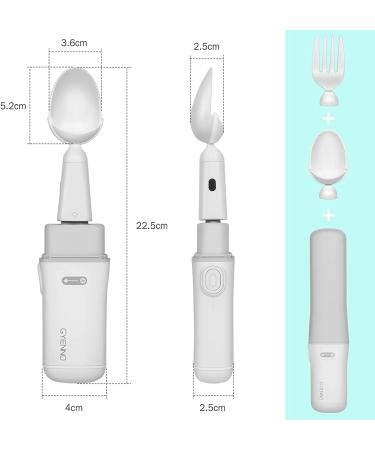 GYENNO Parkinson Spoon for Hand Tremors - White (3.9 x 1 x 1.2 inches) - Buy Online on GoSupps.com