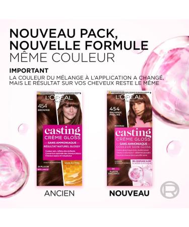 L OR AL PARIS - Coloration Cheveux Semi-Permanente Ton sur Ton - Couleur Soin Gloss - Sans Ammoniaque - Casting Cr me Gloss - Nuance : Noir Eb ne (200) 200 - Noir Eb ne 1 unit (Lot de 1) - Buy Online on GoSupps.com